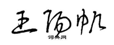 曾庆福王阳帆草书个性签名怎么写