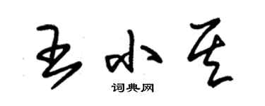 朱锡荣王小其草书个性签名怎么写