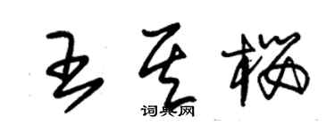 朱锡荣王其樱草书个性签名怎么写
