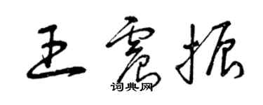 曾庆福王震振草书个性签名怎么写