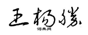 曾庆福王杨胜草书个性签名怎么写