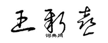 曾庆福王新喜草书个性签名怎么写