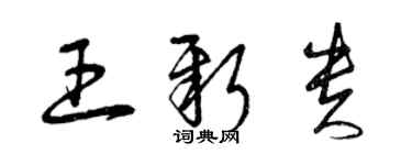 曾庆福王新贵草书个性签名怎么写