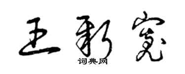 曾庆福王新宽草书个性签名怎么写