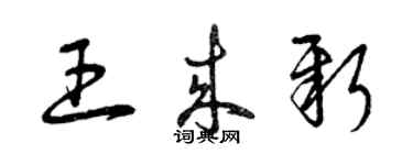 曾庆福王来新草书个性签名怎么写