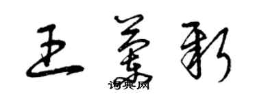 曾庆福王兰新草书个性签名怎么写