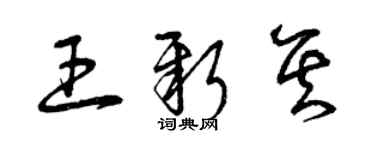 曾庆福王新其草书个性签名怎么写