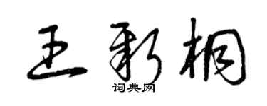 曾庆福王新桐草书个性签名怎么写