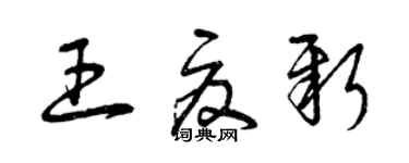 曾庆福王夏新草书个性签名怎么写