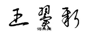 曾庆福王翼新草书个性签名怎么写