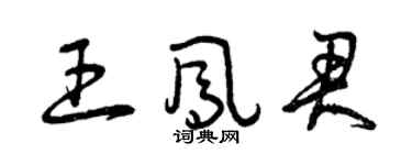 曾庆福王凤君草书个性签名怎么写