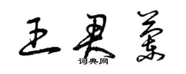 曾庆福王君兰草书个性签名怎么写