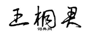 曾庆福王桐君草书个性签名怎么写