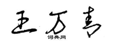 曾庆福王万青草书个性签名怎么写