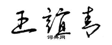 曾庆福王谊青草书个性签名怎么写