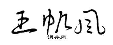 曾庆福王帆风草书个性签名怎么写