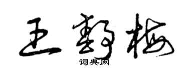 曾庆福王静梅草书个性签名怎么写