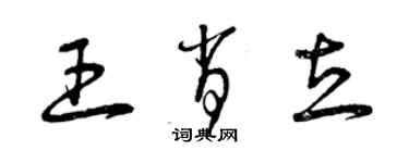 曾庆福王肖立草书个性签名怎么写