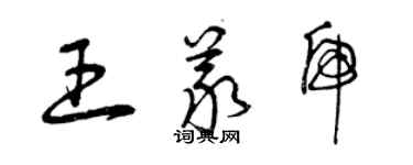 曾庆福王义虎草书个性签名怎么写