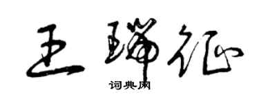 曾庆福王瑞征草书个性签名怎么写