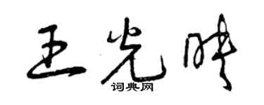 曾庆福王光映草书个性签名怎么写