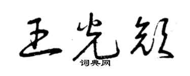 曾庆福王光颜草书个性签名怎么写