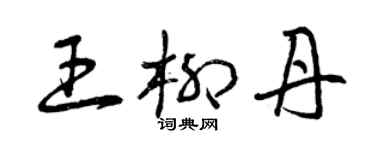 曾庆福王柳丹草书个性签名怎么写
