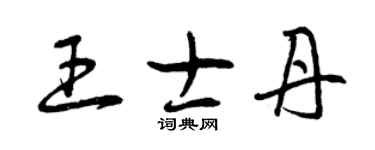 曾庆福王士丹草书个性签名怎么写