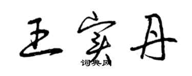 曾庆福王实丹草书个性签名怎么写