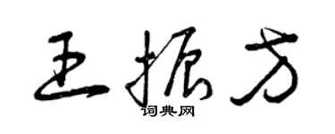 曾庆福王振方草书个性签名怎么写