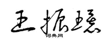 曾庆福王振环草书个性签名怎么写