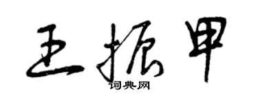 曾庆福王振甲草书个性签名怎么写