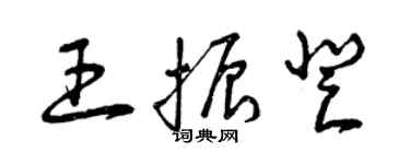 曾庆福王振登草书个性签名怎么写