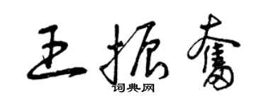 曾庆福王振奋草书个性签名怎么写