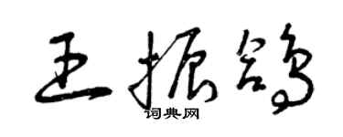 曾庆福王振鸽草书个性签名怎么写