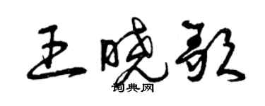 曾庆福王晓歌草书个性签名怎么写
