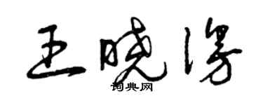 曾庆福王晓漫草书个性签名怎么写