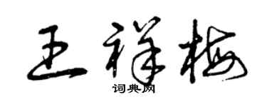 曾庆福王祥梅草书个性签名怎么写
