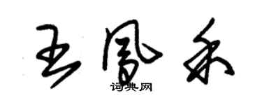 朱锡荣王凤禾草书个性签名怎么写