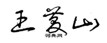 曾庆福王庆山草书个性签名怎么写
