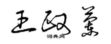 曾庆福王政兰草书个性签名怎么写