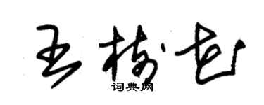 朱锡荣王树花草书个性签名怎么写