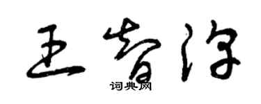 曾庆福王智淳草书个性签名怎么写