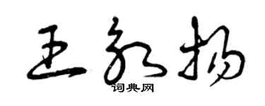 曾庆福王永扬草书个性签名怎么写