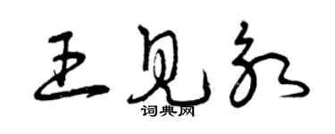 曾庆福王见永草书个性签名怎么写
