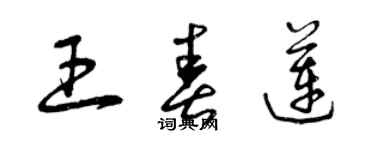 曾庆福王春莲草书个性签名怎么写
