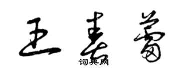 曾庆福王春蕾草书个性签名怎么写