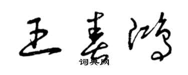 曾庆福王春鸿草书个性签名怎么写