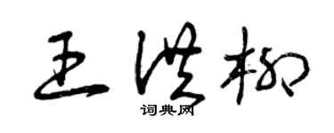 曾庆福王洪柳草书个性签名怎么写