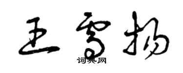 曾庆福王雪扬草书个性签名怎么写